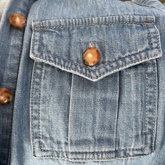 Sézane Raquel Dress - 36 (4) In Baby Blue Denim + Free Tote - Picture 7 of 12